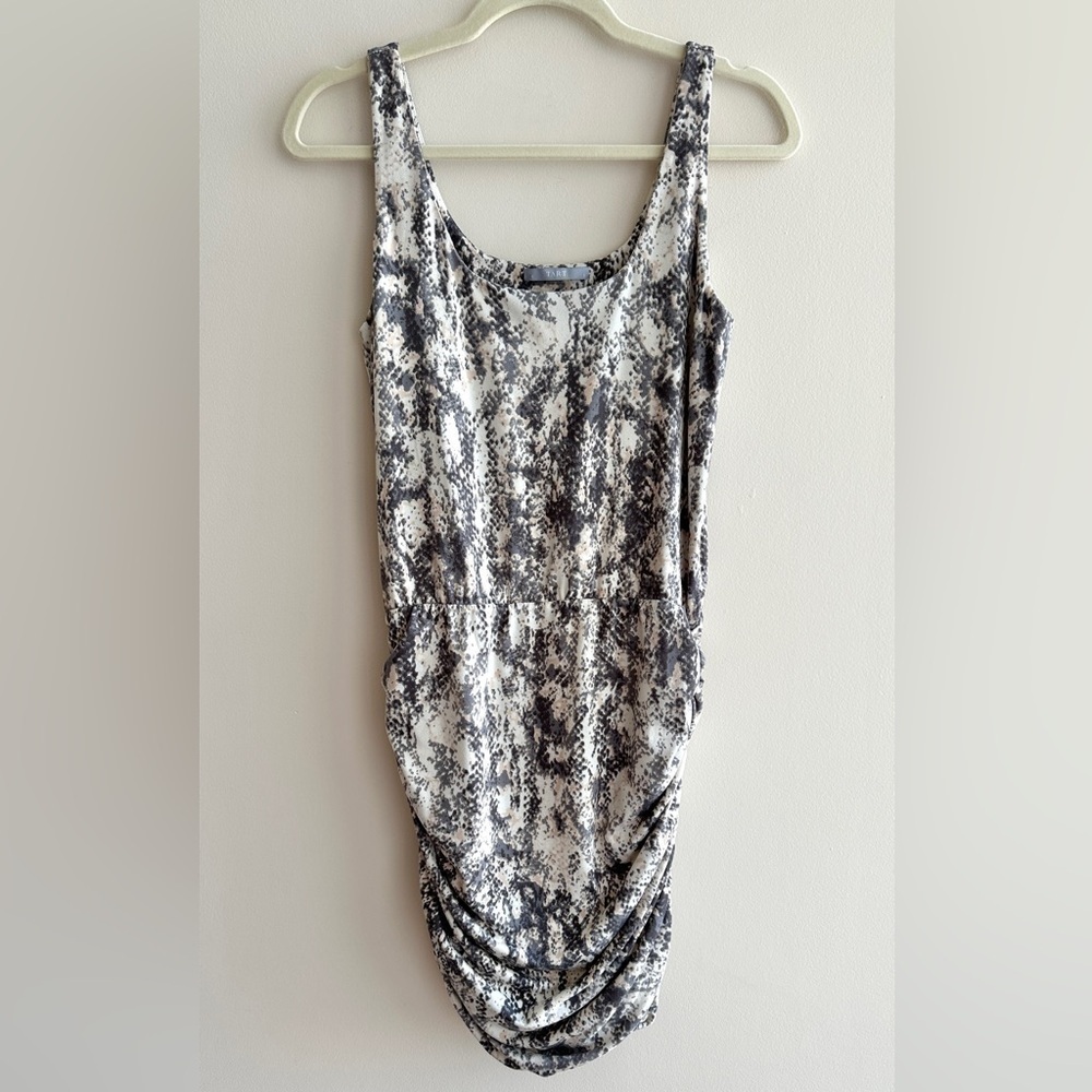 Tart Cinched Bubble Skirt Mini Dress, Alligator/Crocodile Print, Size Small